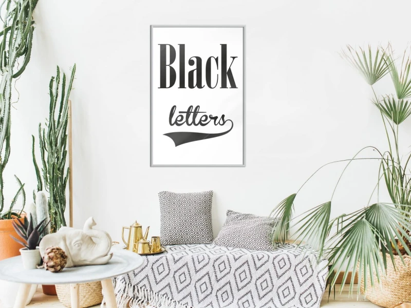 Plakat - Czarny napis