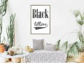 Plakat - Czarny napis