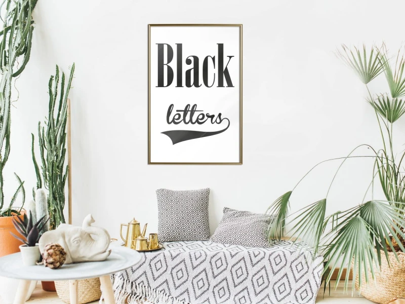 Plakat - Czarny napis