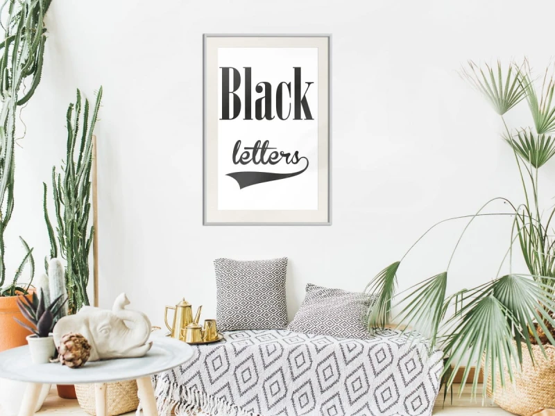 Plakat - Czarny napis