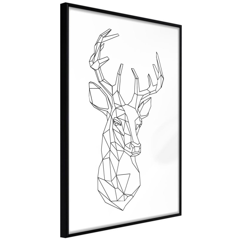 Plakat - Minimalistyczny jeleń