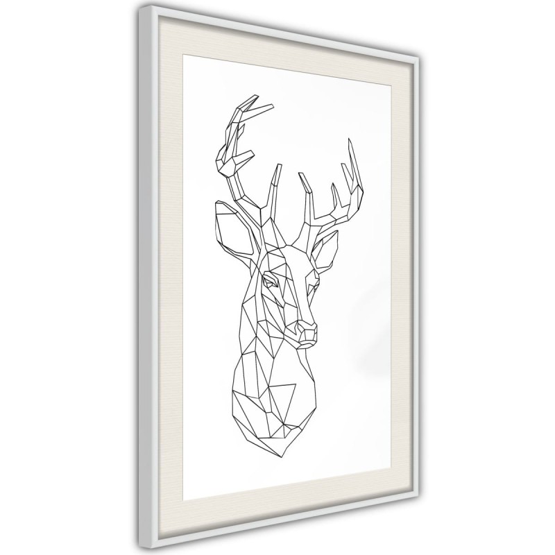 Plakat - Minimalistyczny jeleń