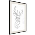 Plakat - Minimalistyczny jeleń