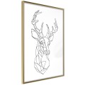 Plakat - Minimalistyczny jeleń