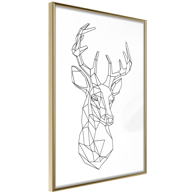 Plakat - Minimalistyczny jeleń
