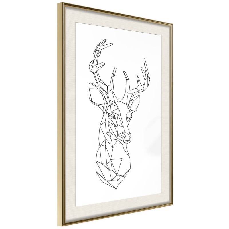 Plakat - Minimalistyczny jeleń