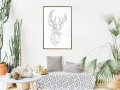 Plakat - Minimalistyczny jeleń