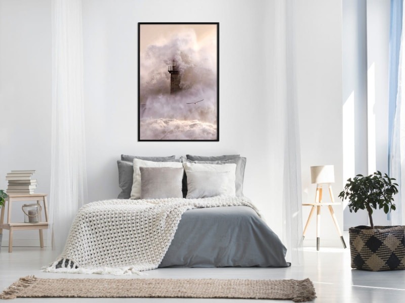 Plakat - Latarnia morska podczas sztormu