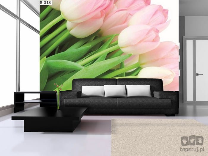 Fototapeta jasnoróżowe tulipany