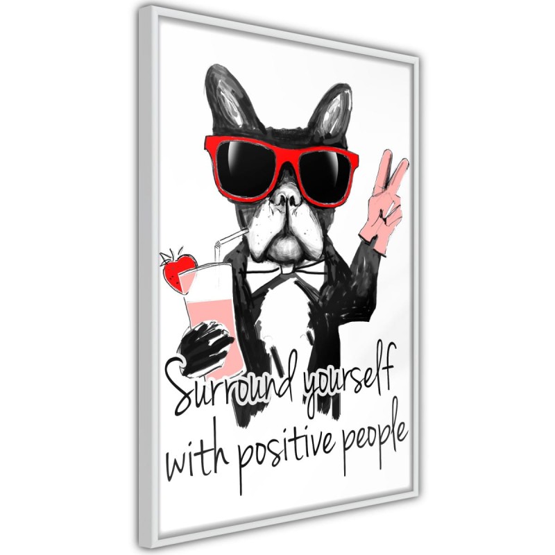 Plakat - Pozytywny buldog