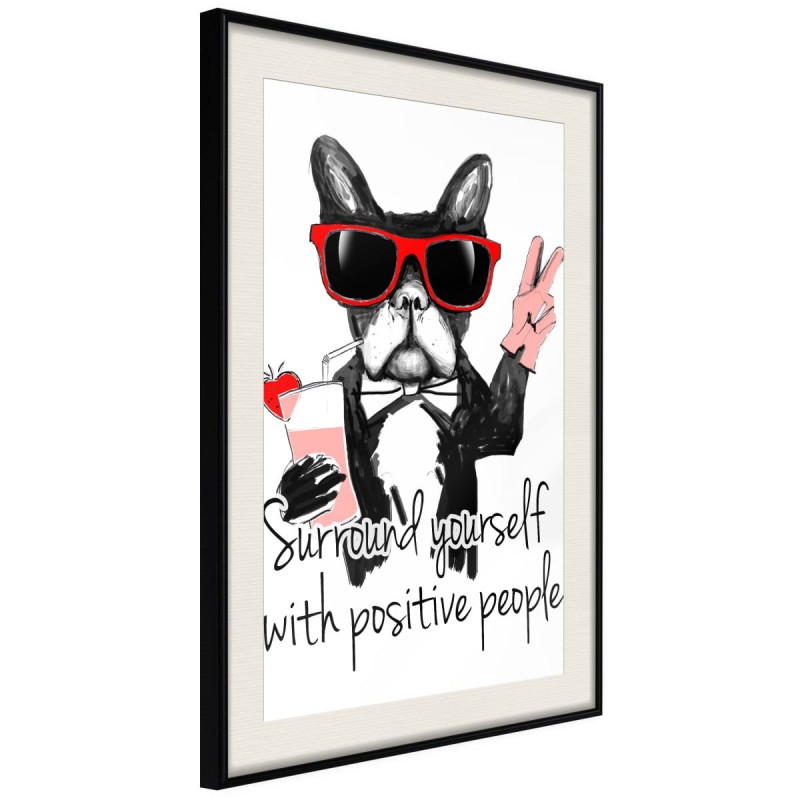 Plakat - Pozytywny buldog