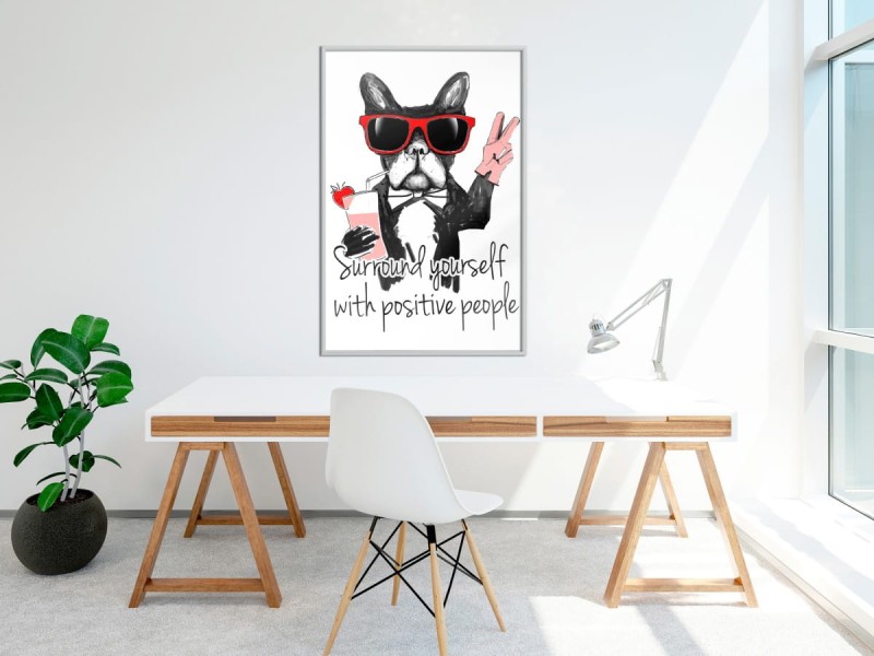 Plakat - Pozytywny buldog
