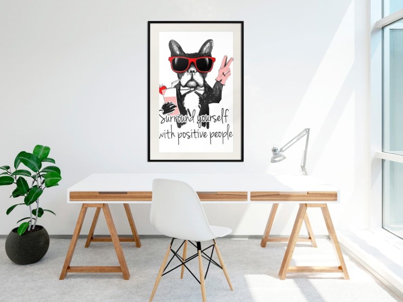 Plakat - Pozytywny buldog