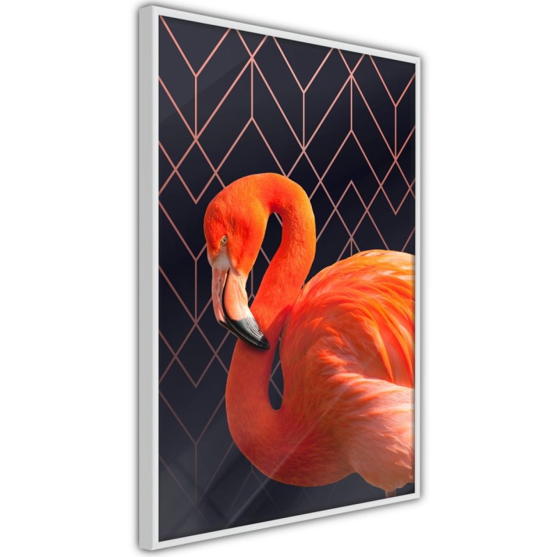 Plakat - Pomarańczowy flaming