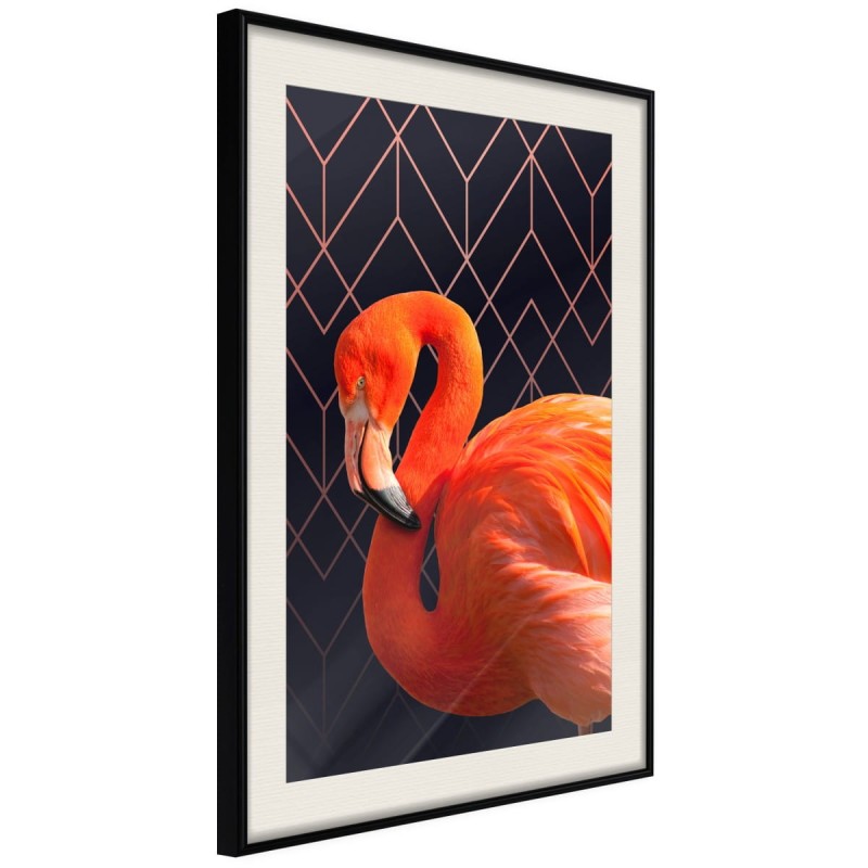 Plakat - Pomarańczowy flaming