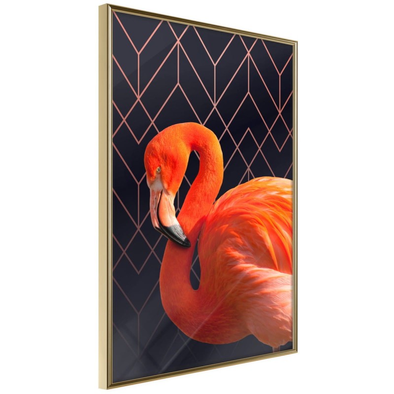 Plakat - Pomarańczowy flaming