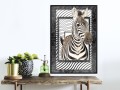 Plakat - Zebra w ramie