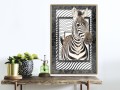 Plakat - Zebra w ramie