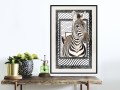 Plakat - Zebra w ramie