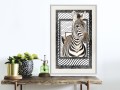 Plakat - Zebra w ramie