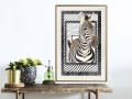 Plakat - Zebra w ramie