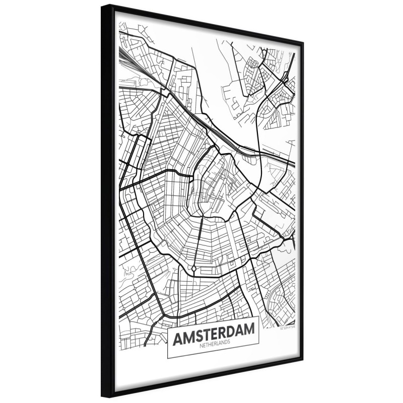 Plakat - Plan miasta: Amsterdam