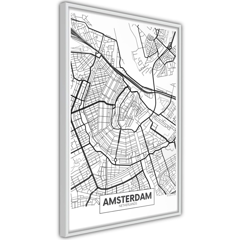 Plakat - Plan miasta: Amsterdam
