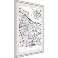 Plakat - Plan miasta: Amsterdam