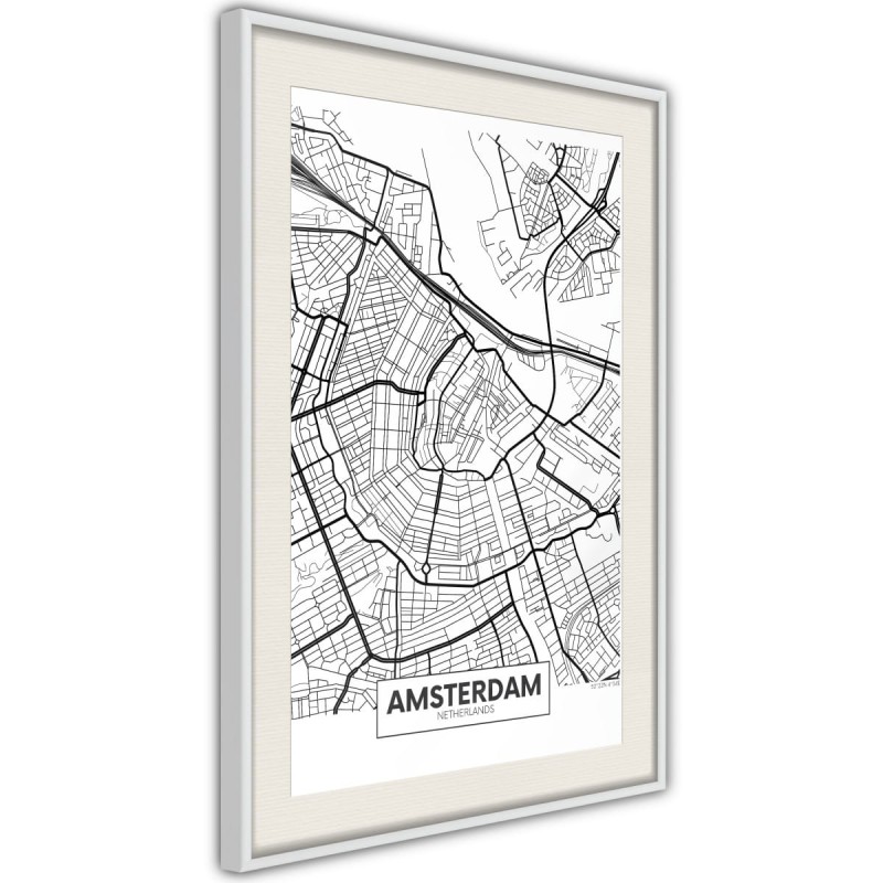 Plakat - Plan miasta: Amsterdam