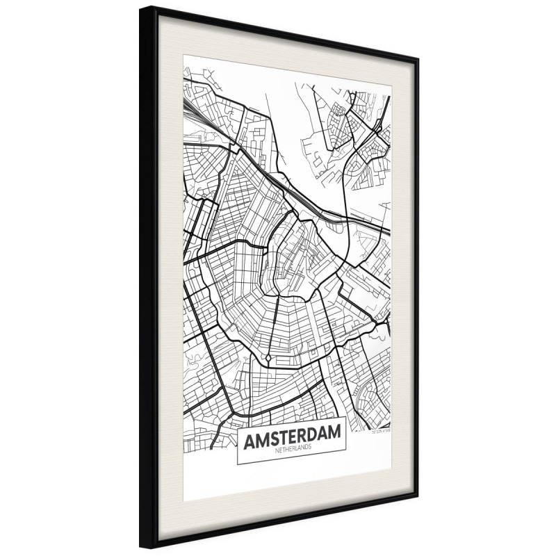 Plakat - Plan miasta: Amsterdam