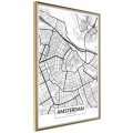 Plakat - Plan miasta: Amsterdam
