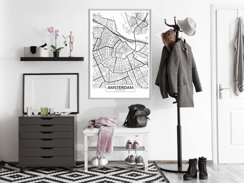 Plakat - Plan miasta: Amsterdam