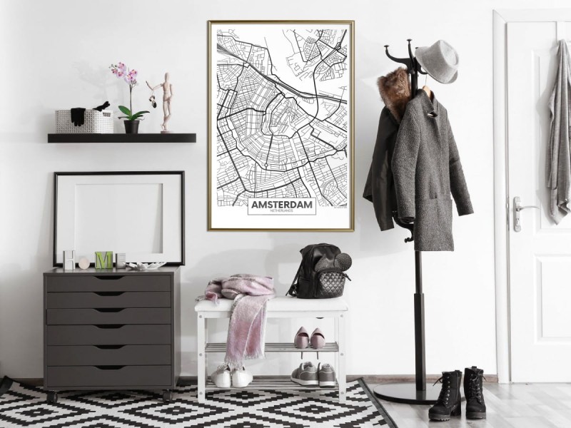 Plakat - Plan miasta: Amsterdam
