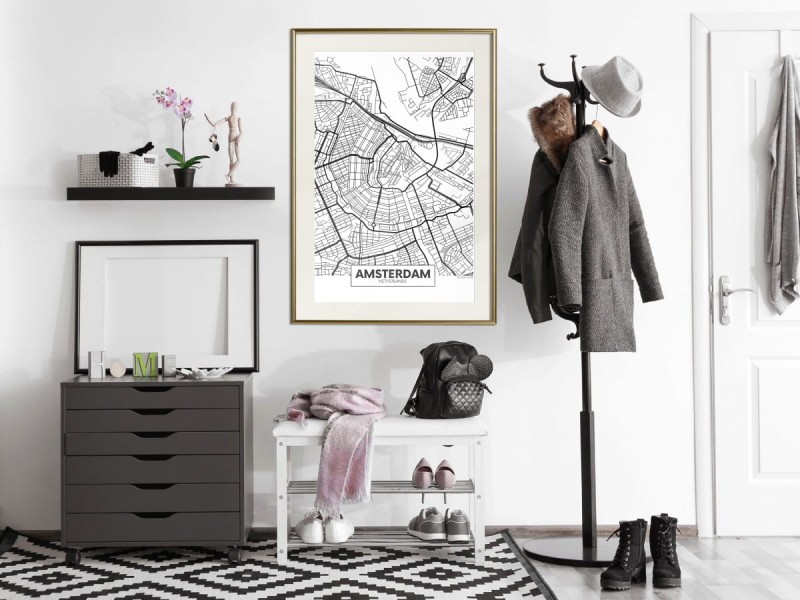 Plakat - Plan miasta: Amsterdam
