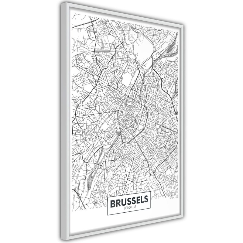 Plakat - Plan miasta: Bruksela