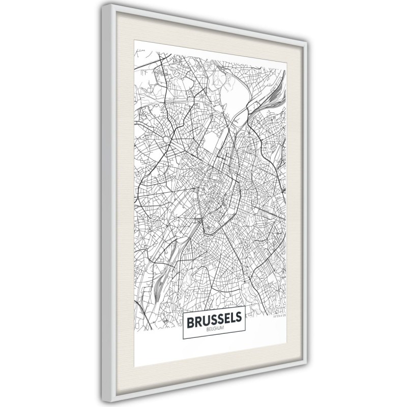 Plakat - Plan miasta: Bruksela