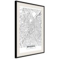 Plakat - Plan miasta: Bruksela