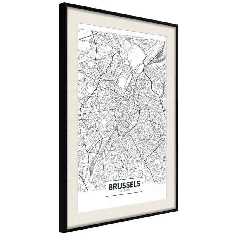 Plakat - Plan miasta: Bruksela