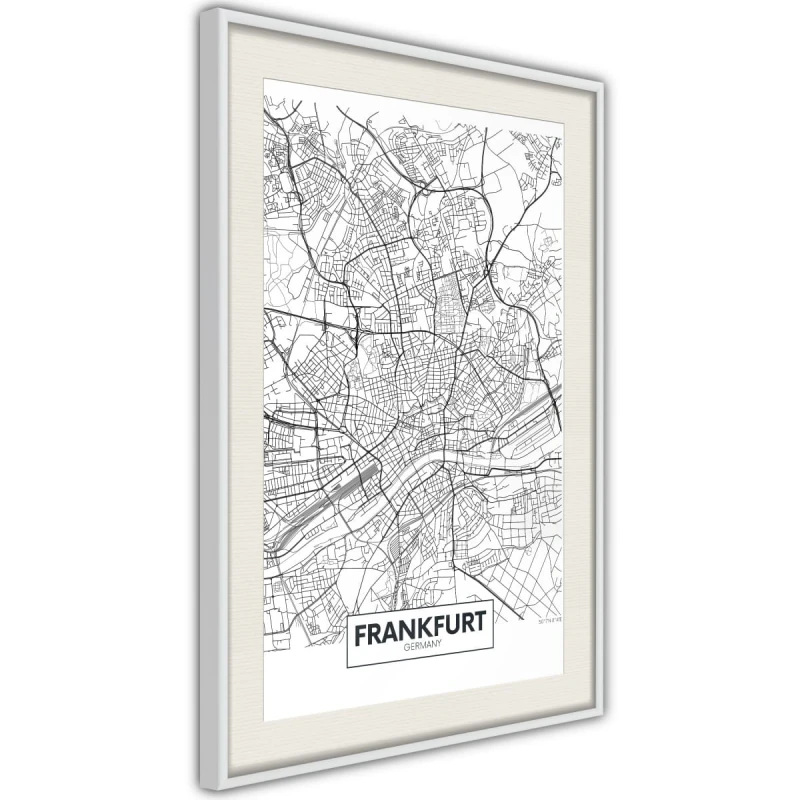 Plakat - Plan miasta: Frankfurt