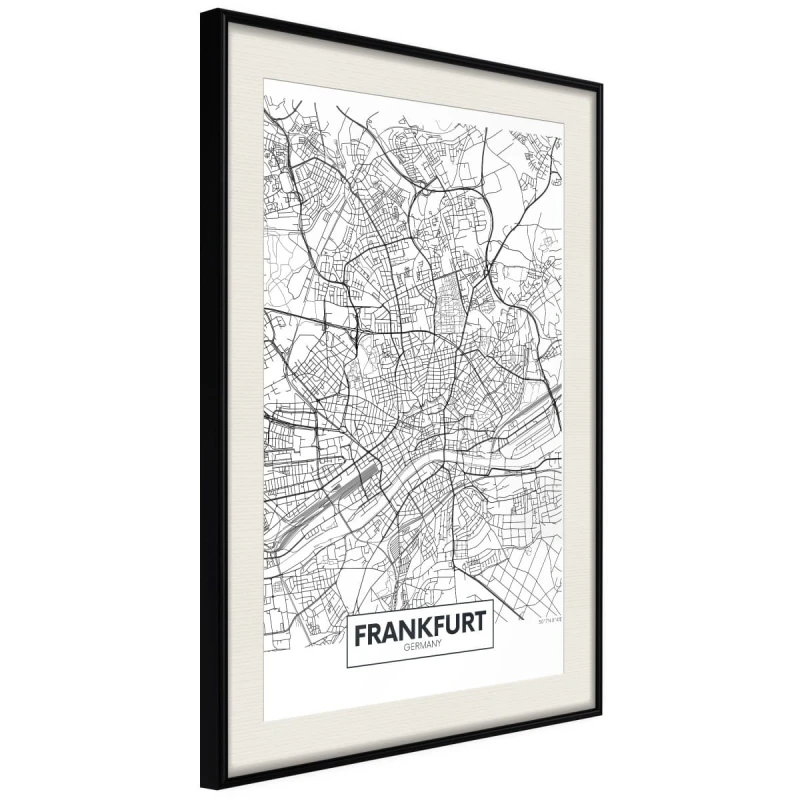 Plakat - Plan miasta: Frankfurt