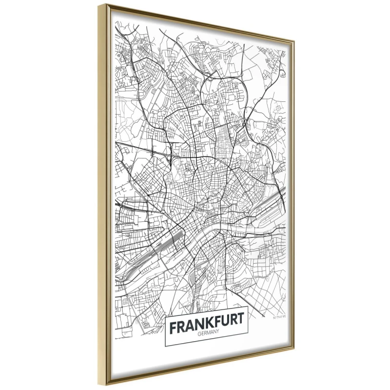 Plakat - Plan miasta: Frankfurt