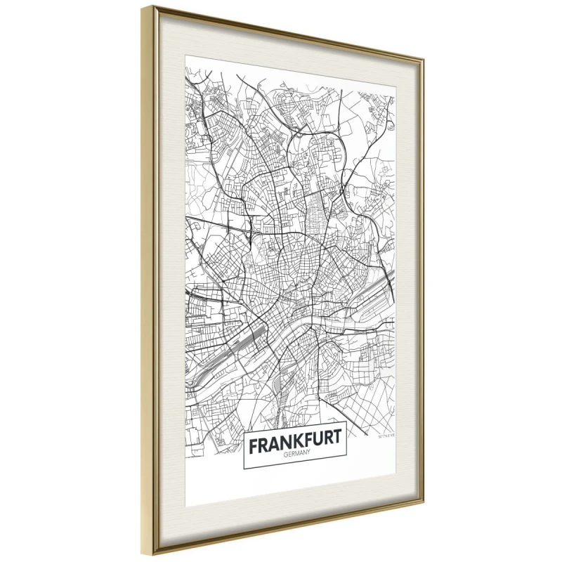 Plakat - Plan miasta: Frankfurt