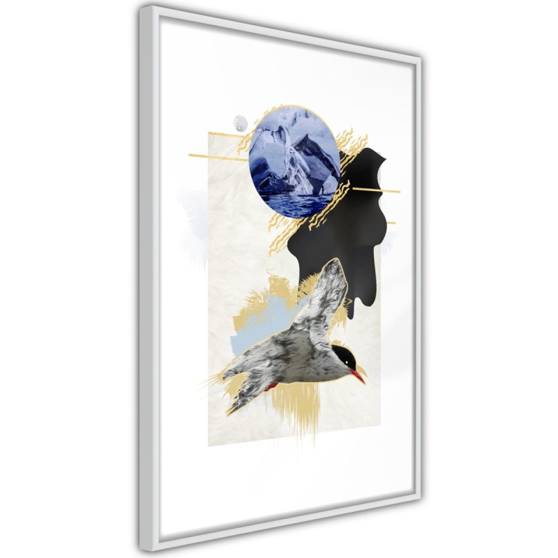 Plakat - Abstrakcja z rybitwą