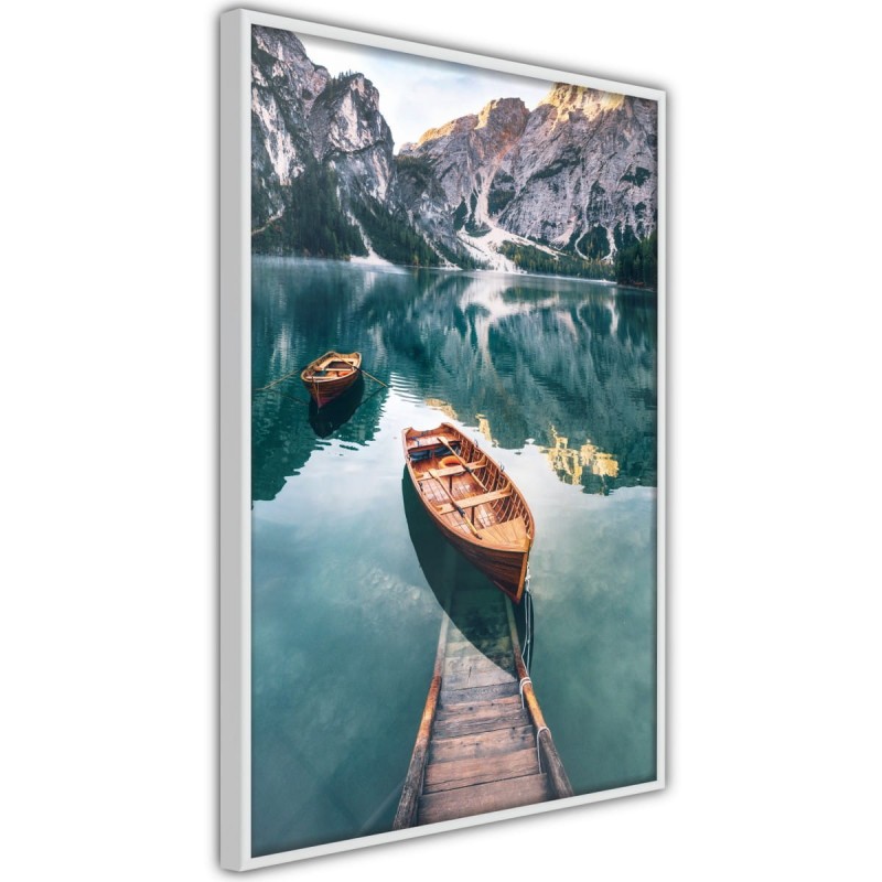 Plakat - Jezioro w górskiej dolinie