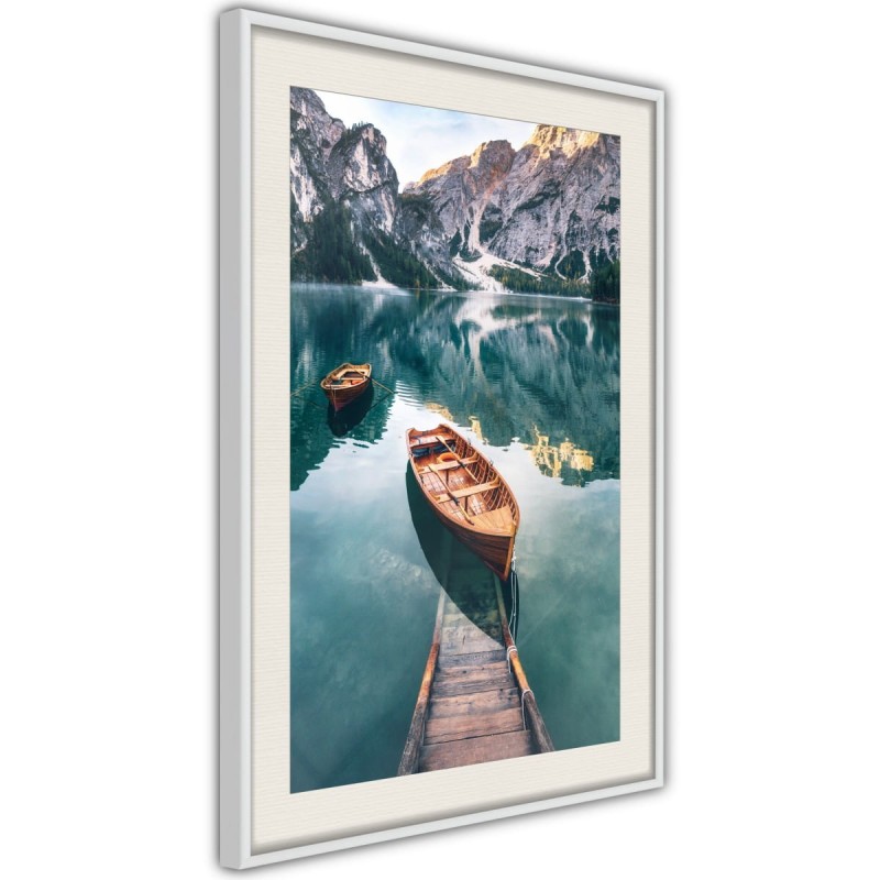 Plakat - Jezioro w górskiej dolinie