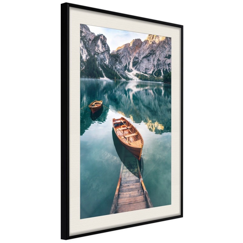 Plakat - Jezioro w górskiej dolinie