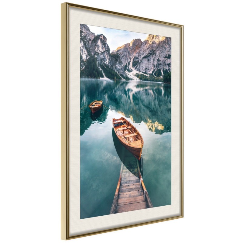 Plakat - Jezioro w górskiej dolinie