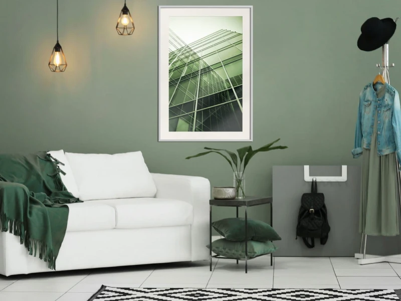 Plakat - Stal i szkło (zielony)