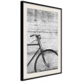 Plakat - Rower oparty o mur