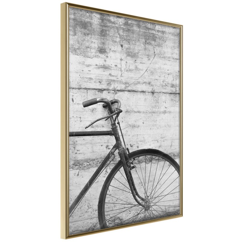 Plakat - Rower oparty o mur